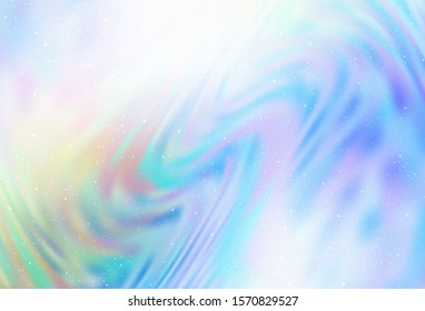 Light Blue, Green vector texture with milky way stars. Blurred decorative design in simple style with galaxy stars. Best design for your ad, poster, banner.