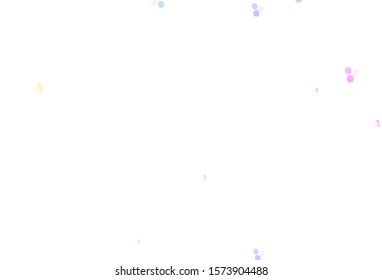 Light Blue, Green vector texture with disks. Blurred bubbles on abstract background with colorful gradient. Pattern for ads, leaflets.