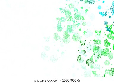 Light Blue, Green vector texture with abstract forms. Decorative design in abstract style with random forms. Best smart design for your business.