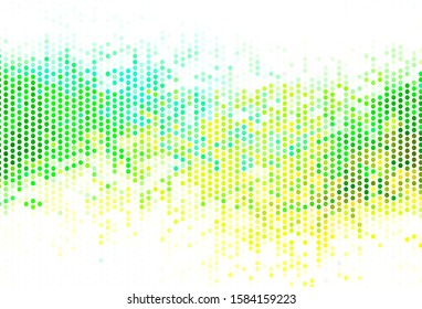Light Blue, Green vector texture with disks. Beautiful colored illustration with blurred circles in nature style. Pattern for textures of wallpapers.
