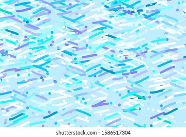 Light Blue, Green vector texture with colored lines. Glitter abstract illustration with colorful sticks. Smart design for your business advert.