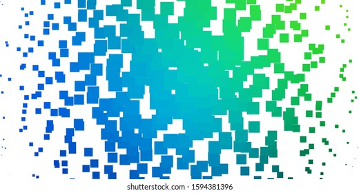 Light Blue, Green vector texture in rectangular style. Abstract gradient illustration with colorful rectangles. Pattern for business booklets, leaflets