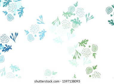 Light Blue, Green vector texture with abstract forms. Simple colorful illustration with abstract gradient shapes. Background for a cell phone.