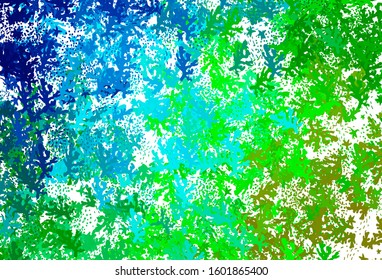 Light Blue, Green vector texture with abstract forms. Colorful chaotic forms with gradient in modern style. Simple design for your web site.