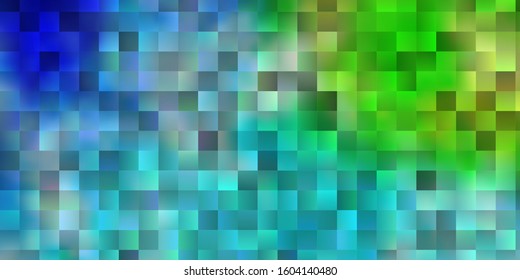 Light Blue, Green vector texture in rectangular style. Modern design with rectangles in abstract style. Pattern for websites, landing pages.
