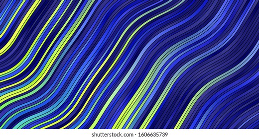 Light Blue, Green vector texture with curves. Colorful illustration, which consists of curves. Template for your UI design.