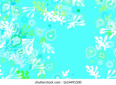 Light Blue, Green vector texture with abstract forms. Colorful chaotic forms with gradient in modern style. Best smart design for your business.