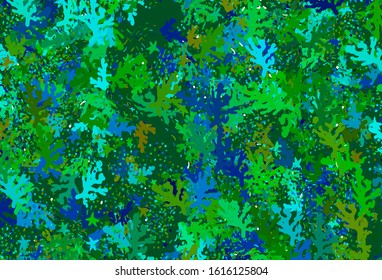Light Blue, Green vector texture with abstract forms. Illustration with colorful gradient shapes in abstract style. Modern design for your business card.