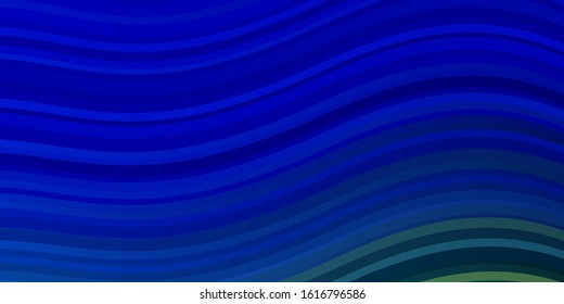 Light Blue, Green vector texture with wry lines. Gradient illustration in simple style with bows. Design for your business promotion.