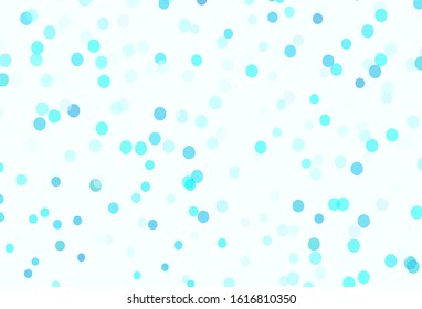 Light Blue, Green vector texture with colored snowflakes. Glitter abstract illustration with crystals of ice. Pattern for new year websites.