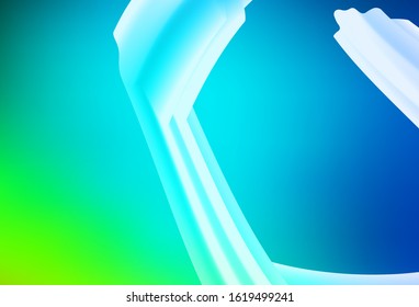 Light Blue, Green vector texture with bent lines. A shining illustration, which consists of curved lines. Pattern for your business design.