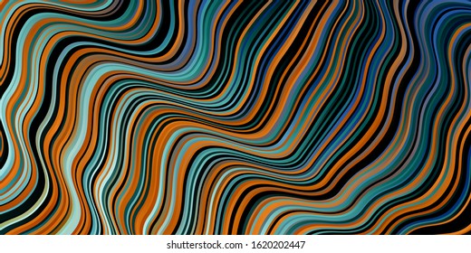 Light Blue, Green vector texture with curves. Colorful illustration in circular style with lines. Pattern for ads, commercials.