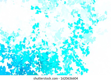 Light Blue, Green vector texture with abstract forms. Decorative design in abstract style with random forms. Modern design for your business card.