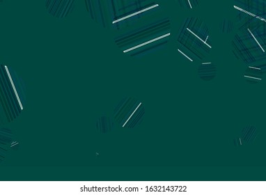 Light Blue, Green vector texture with disks. Glitter abstract illustration with blurred drops of rain. Pattern for ads, leaflets.