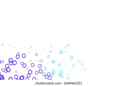 Light Blue, Green vector texture with disks. Abstract illustration with colored bubbles in nature style. Pattern for beautiful websites.