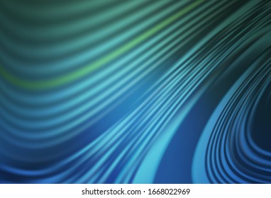 Light Blue, Green vector texture with bent lines. An elegant bright illustration with gradient. Elegant pattern for a brand book.