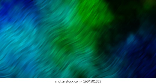 Light Blue, Green vector texture with wry lines. Abstract gradient illustration with wry lines. Pattern for websites, landing pages.