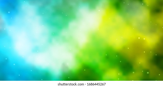 Light Blue, Green vector texture with beautiful stars. Modern geometric abstract illustration with stars. Pattern for wrapping gifts.