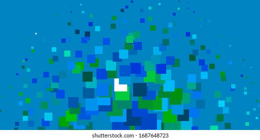 Light Blue, Green vector texture in rectangular style. Rectangles with colorful gradient on abstract background. Template for cellphones.