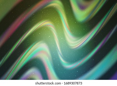 Light Blue, Green vector texture with milky way stars. Shining illustration with sky stars on abstract template. Pattern for astronomy websites.
