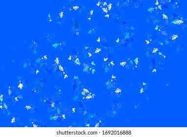 Light Blue, Green vector texture with abstract forms. Colorful chaotic forms with gradient in modern style. Modern design for your business card.