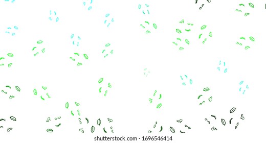 Light Blue, Green vector texture with women's rights symbols. Colorful illustration with gradient feminism shapes. Best design to show the power of women.