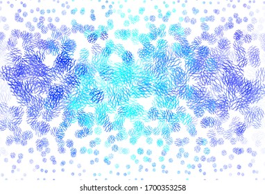 Hellblaue, grüne Vektorillustration-Textur mit Scheiben, Linien. Dekoratives Design im abstrakten Stil mit Blasen, Linien. Design für Poster, Banner der Websites.