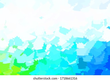 Light Blue, Green vector texture with abstract forms. Illustration with colorful gradient shapes in abstract style. Modern design for your business card.