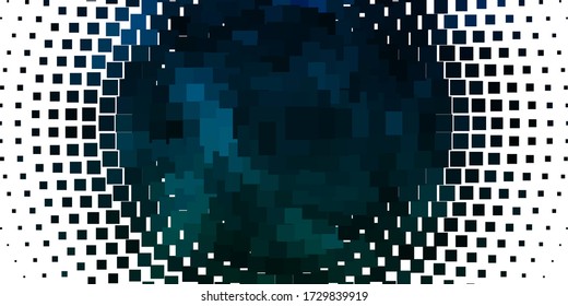 Hellblau, grüne Vektorstruktur in rechteckigem Stil. Farbige Abbildung mit Farbverlaufsfeldern und Quadraten. Muster für Geschäftsunterlagen, Faltblätter