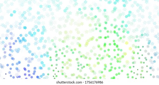 Light blue, green vector texture with memphis shapes. Simple design in abstract style with gradient forms. Modern design for your ads.