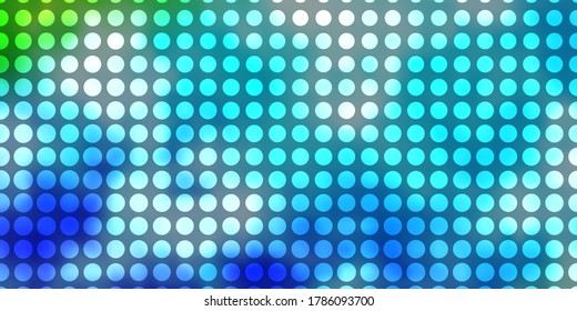 Light Blue, Green vector texture with circles. Abstract illustration with colorful spots in nature style. Pattern for wallpapers, curtains.