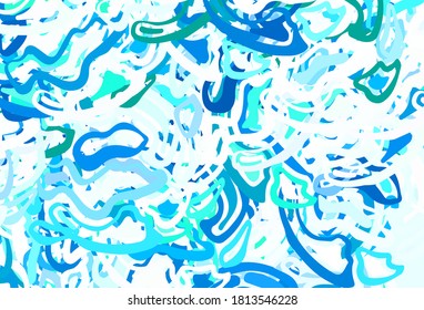 Azul claro, textura vectorial verde con formas abstractas. Diseño decorativo en estilo abstracto con formas aleatorias. Diseño sencillo para su sitio web.