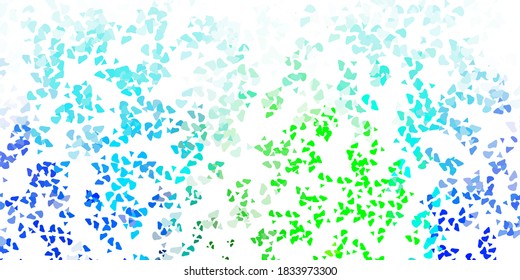 Light blue, green vector texture with memphis shapes. Illustration with colorful shapes in abstract style. Background for cell phones.
