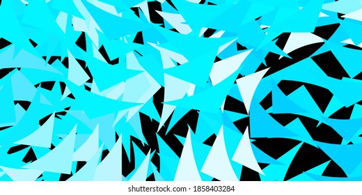 Light blue, green vector texture with triangular style. Decorative design in abstract style with triangles. Pattern for websites.