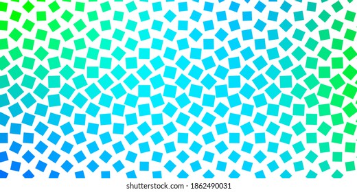 Light Blue, Green vector texture in rectangular style. Rectangles with colorful gradient on abstract background. Modern template for your landing page.