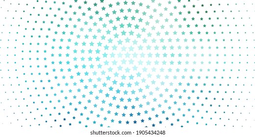 Light Blue, Green vector texture with beautiful stars. Modern geometric abstract illustration with stars. Pattern for websites, landing pages.