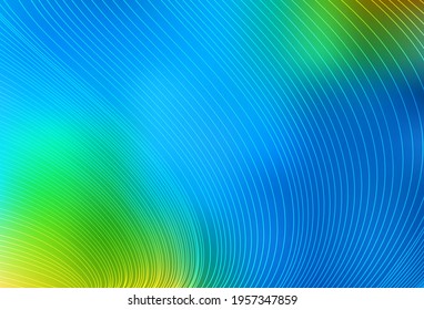 Light Blue, Green vector texture with colored lines. Modern geometrical abstract illustration with Lines. Pattern for your busines websites.