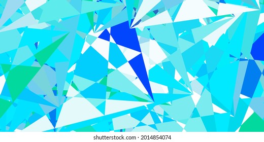 Light Blue, Green vector texture with random triangles. Magnificent abstract illustration with triangular shapes , forms. Pattern for wallpapers.