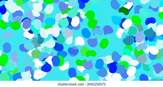 Textura vectorial verde azul claro con formas memphis. Ilustración abstracta moderna con formas aleatorias gradientes. Diseño inteligente para su negocio.