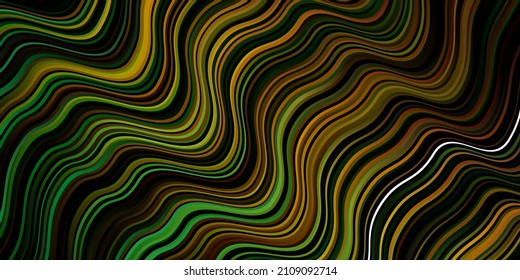 Light Blue, Green vector texture with wry lines. Abstract gradient illustration with wry lines. Pattern for busines booklets, leaflets