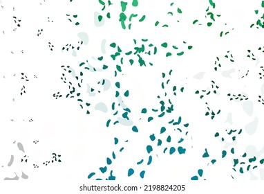 Light Blue, Green vector texture with random forms. Modern abstract illustration with colorful random forms. Best smart design for your business.