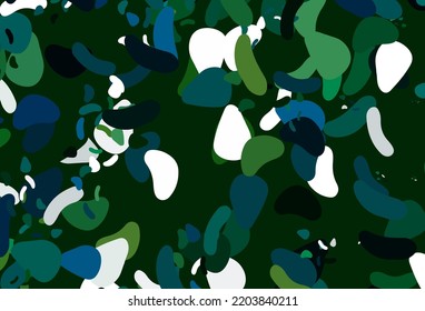 Light Blue, Green vector texture with random forms. Decorative design in abstract style with random forms. Elegant design for wallpapers.