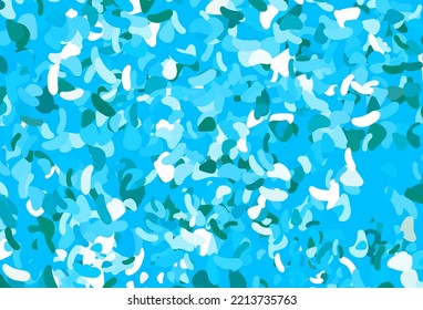 Light Blue, Green vector texture with random forms. Colorful chaotic forms with gradient in modern style. Background for a cell phone.