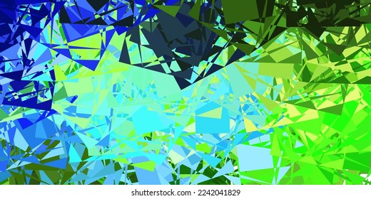 Light Blue, Green vector texture with memphis shapes. Modern abstract illustration with gradient random forms. Background for cell phones.