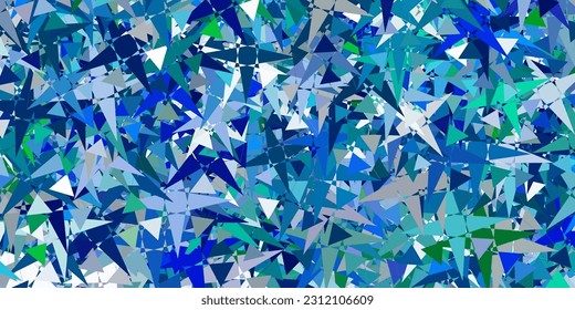 Light Blue, Green vector texture with random triangles. Magnificent abstract illustration with triangular shapes , forms. Start design for insperarion.