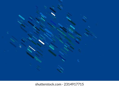 Azul claro, textura vectorial verde con líneas coloridas. Ilustración de colores brillantes con líneas estrechas. Patrón para sitios web, páginas de inicio.