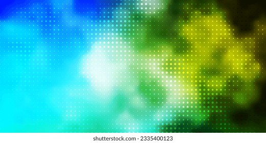 Light Blue, Green vector texture with disks. Colorful illustration with gradient dots in nature style. Pattern for wallpapers, curtains.