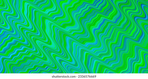 Light Blue, Green vector texture with curves. Illustration in abstract style with gradient curved.  Pattern for websites, landing pages.