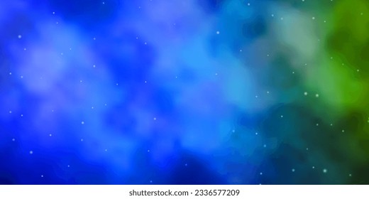 Light Blue, Green vector texture with beautiful stars. Modern geometric abstract illustration with stars. Theme for cell phones.