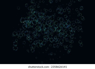 Light Blue, Green vector texture with disks. Glitter abstract illustration with blurred drops of rain. Completely new template for your brand book.